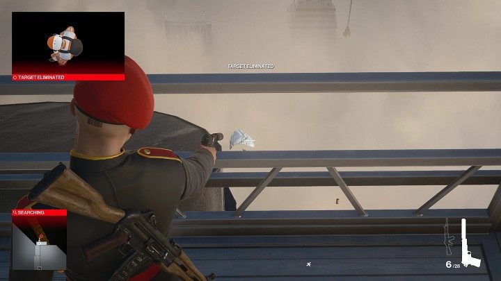 Teraz pozostaje Ci poczekać, aż mężczyźni ubiorą spadochrony i przejdą na taras widokowy, by wykonać skok - Hitman 3: Carl Ingram - jak zabić? Dubaj, solucja - Hitman 3 - poradnik, solucja