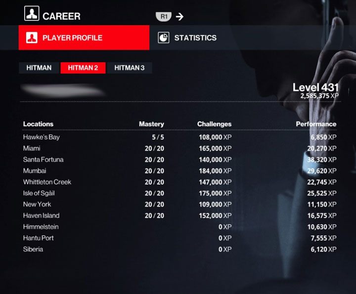 Możesz też przejść do profilu gracza i sprawdzić czy wszystko zostało przeniesione - Hitman 3: Przeniesienie postępów z Hitman 1 i Hitman 2 - Hitman 3 - poradnik, solucja