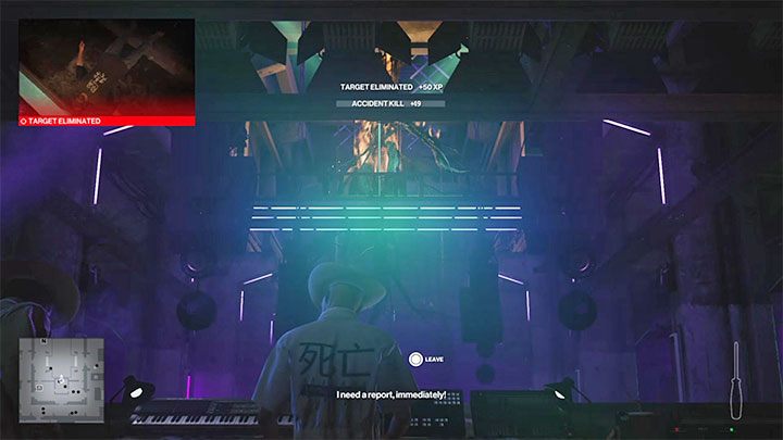 Jeśli poprawnie sabotowałeś konstrukcję świetlną, to teraz ona eksploduje i zabije agentów Montgomeryego i Bannera - Hitman 3: Agent Montgomery - jak zabić? (The Leader) - Berlin, solucja - Hitman 3 - poradnik, solucja