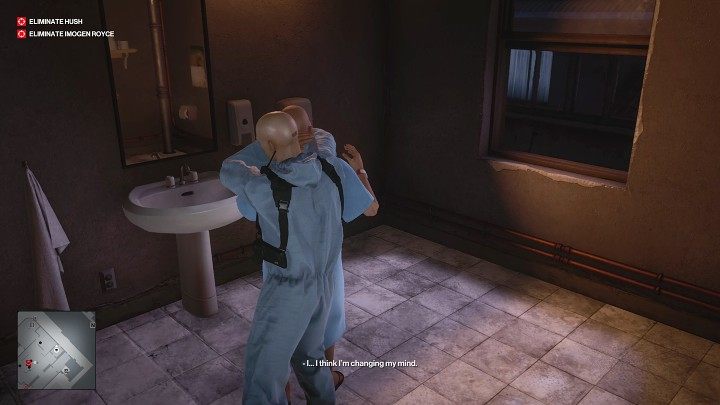 Cofnij się i skręć w lewo do łazienki - Hitman 3: Hush - jak zabić? Chongqing, Chiny, solucja - Hitman 3 - poradnik, solucja