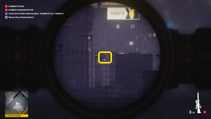 Musisz teraz zestrzelić 5 dronów należących do Imogen Royce - Hitman 3: Hush - jak zabić? Chongqing, Chiny, solucja - Hitman 3 - poradnik, solucja