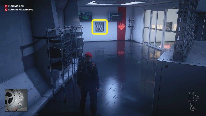 Wróć do szybu wentylacyjnego i wyjdź na korytarz - Hitman 3: Imogen Royce - jak zabić? Chongqing, Chiny, solucja - Hitman 3 - poradnik, solucja
