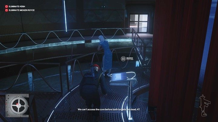 Poczekaj, aż Imogen Royce podejdzie do terminala - Hitman 3: Imogen Royce - jak zabić? Chongqing, Chiny, solucja - Hitman 3 - poradnik, solucja