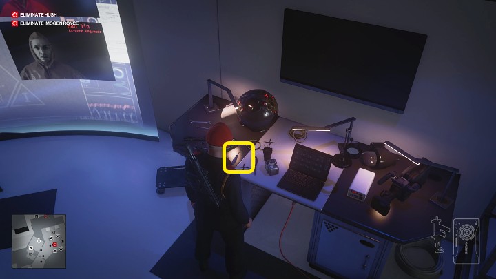 Wejdź do gabinetu Imogen Royce i zabierz ze stołu śrubokręt - Hitman 3: Imogen Royce - jak zabić? Chongqing, Chiny, solucja - Hitman 3 - poradnik, solucja