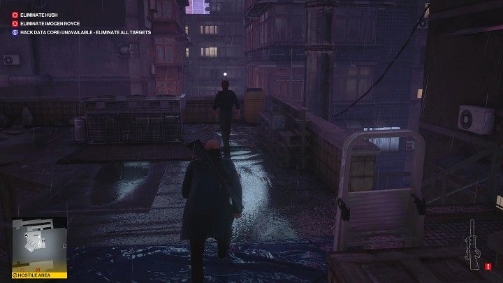 Zaraz za nim na dach wkroczy drugi strażnik - Hitman 3: Imogen Royce - jak zabić? Chongqing, Chiny, solucja - Hitman 3 - poradnik, solucja