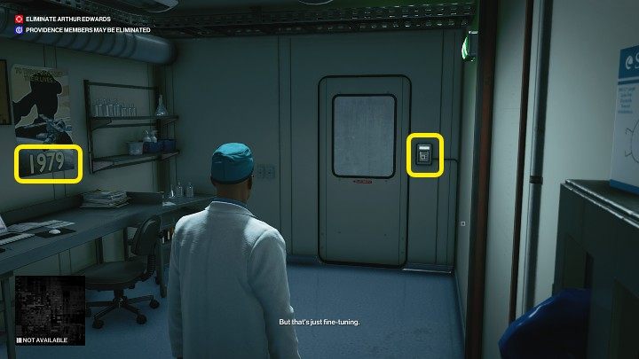 Podejdź do drzwi chłodni i otwórz je: kod 1979 - Hitman 3: Arthur Edwards - jak zabić? Carpathian Mountains, solucja - Hitman 3 - poradnik, solucja