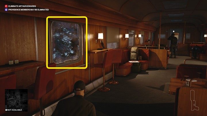 Gdy tylko strażnik nie będzie patrzył w Twoją stronę, przejdź przez okno po lewej - Hitman 3: Arthur Edwards - jak zabić? Carpathian Mountains, solucja - Hitman 3 - poradnik, solucja