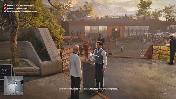 Dotrzyj w dowolny sposób do ogólnodostępnego obszaru winiarni, np - Hitman 3: Monitoring, Mendoza - gdzie sabotować? - Hitman 3 - poradnik, solucja