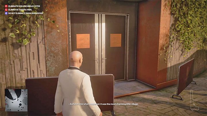 Wyjdź po schodach na poziom 3 żeby dotrzeć do lokacji o nazwie asado (punkt 41 na mapie) - Hitman 3: Monitoring, Mendoza - gdzie sabotować? - Hitman 3 - poradnik, solucja