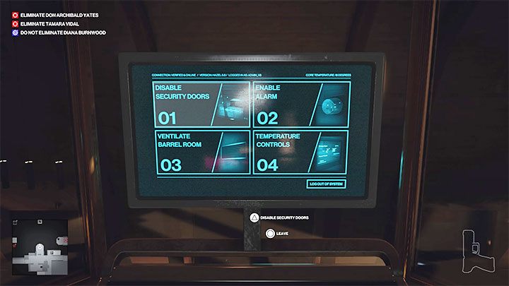 Po wejściu w interakcję z panelem i wybierz opcję 01 - Disable Security Doors - Hitman 3: Bariera laserowa/Laser grid - jak wyłączyć? - Hitman 3 - poradnik, solucja