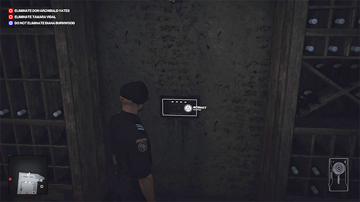 Sejf znajduje się w piwnicy willi Don Yatesa (punkt 43 na mapie) - Hitman 3: Sejf w piwnicy/Cellar safe - jak otworzyć? - Hitman 3 - poradnik, solucja