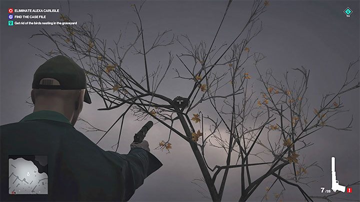 Dowiesz się o konieczności pozbycia się ptaków, które mają gniazda na cmentarzu - Hitman 3: Her Final Resting Place - Dartmoor, solucja, zadania fabularne - Hitman 3 - poradnik, solucja