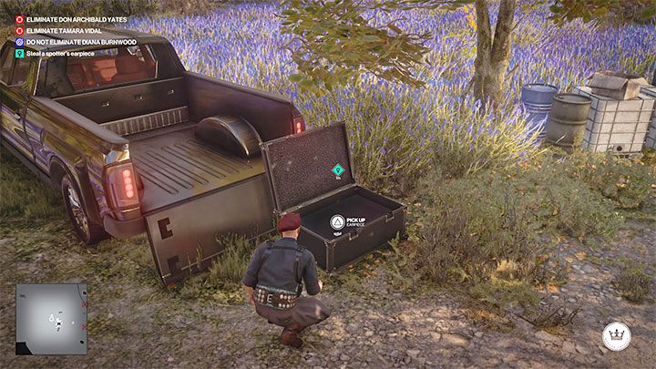Niezależnie od tego czy wyeliminowałeś obu gaucho czy tylko odwróciłeś ich uwagę dotrzyj do otwartego pojemnika znajdującego się obok pick-upa - Hitman 3: Eyes on Target - Mendoza, solucja, zadania fabularne - Hitman 3 - poradnik, solucja