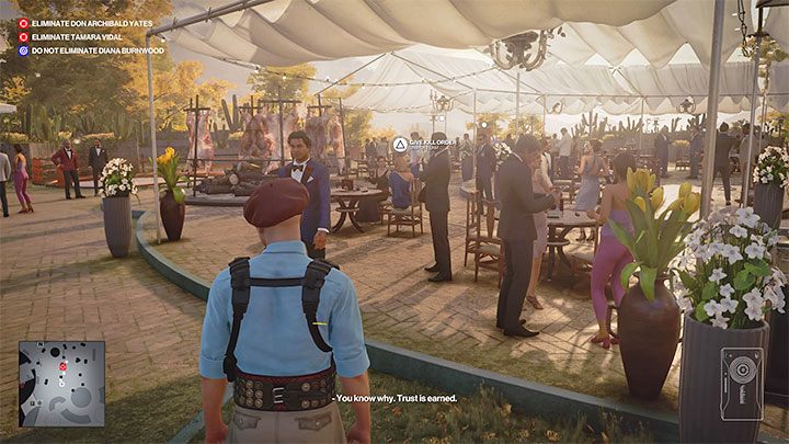 Dodatkowa informacja - Już po tym jak zaliczysz misję fabularną Eyes on Target możesz powtórzyć wszystkie kroki i znacznie wcześniej wydać rozkaz zastrzelenia Tamary, np - Hitman 3: Eyes on Target - Mendoza, solucja, zadania fabularne - Hitman 3 - poradnik, solucja