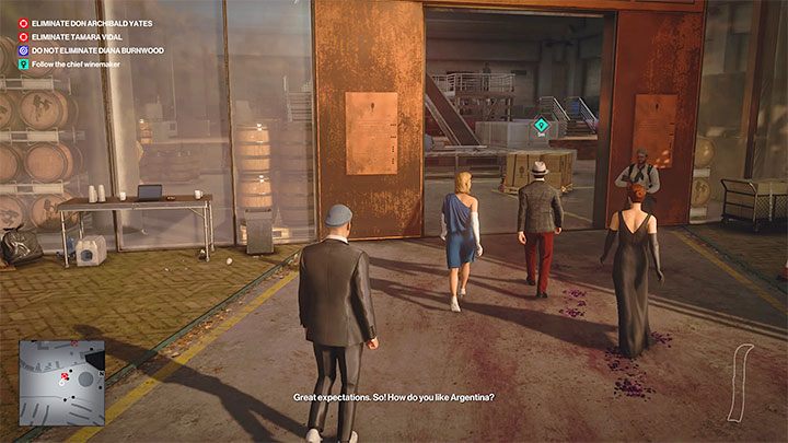 Powróć do miejsca, w którym pozostawiłeś przebranie Corvo Blacka - powinno ono być tam gdzie założyłeś przebranie pracownika winiarni - Hitman 3: The Tour - Mendoza, solucja, zadania fabularne - Hitman 3 - poradnik, solucja