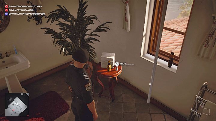 Możesz opcjonalnie przygotować się do opisywanej misji fabularnej jeśli masz w planach wykorzystanie spotkania do otrucia Don Yatesa - Hitman 3: Closing Statement, Mendoza - solucja, opis przejścia, jak odblokować? - Hitman 3 - poradnik, solucja