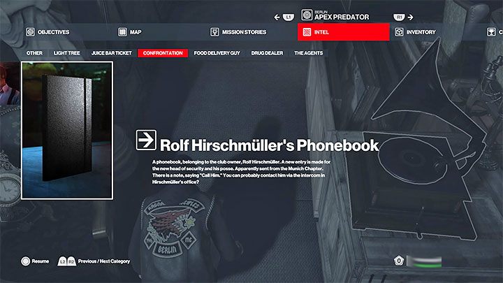 Dodatkowo zbadaj miejsce, w którym dokonałeś ataku na właściciela klubu - upuścił on książkę telefoniczną (Rolf Hirschmullers Phonebook) - Hitman 3: Last Call - jak odblokować trofeum/osiągnięcie? - Hitman 3 - poradnik, solucja