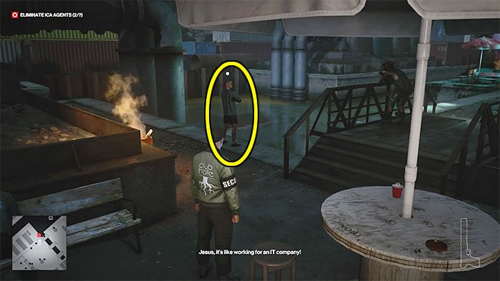 Agent Swan podróżuje po ogólnodostępnych lokacjach na wschód od klubu Holle - Hitman 3: Agent Swan - jak zabić? (The Swan Song) - Berlin, solucja - Hitman 3 - poradnik, solucja