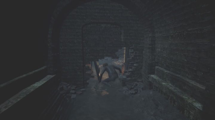 Biegnij do przodu wymijając przeszkody i używając każdego możliwego przejścia - The Medium: Ruiny - solucja, opis przejścia - The Medium - poradnik do gry