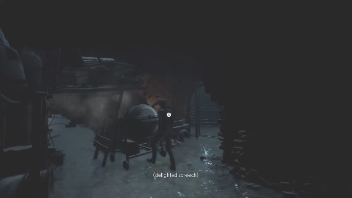 Aby zatrzymać potwora przesuń betoniarkę, tak, aby zawaliło się przejście - The Medium: Ruiny - solucja, opis przejścia - The Medium - poradnik do gry