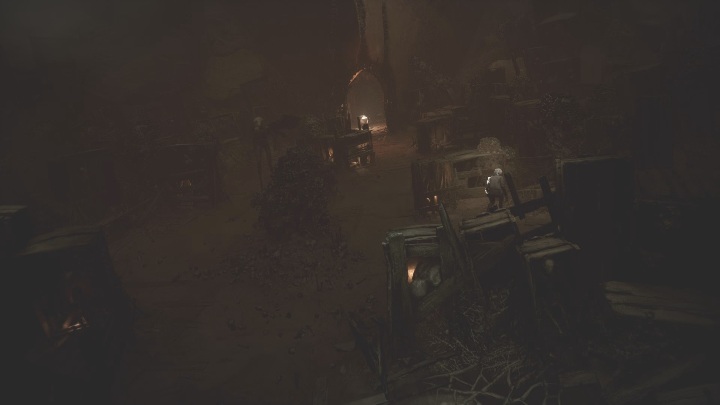 Powoli poruszaj się do przodu korzystając z każdej możliwej formy osłony - The Medium: Pierwsza ucieczka - solucja, opis przejścia - The Medium - poradnik do gry