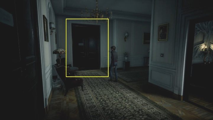 Wraz z kluczami udaj się do ogromnych brązowych drzwi i otwórz je, aby dostać się do środka - The Medium: Dom pogrzebowy - solucja, opis przejścia - The Medium - poradnik do gry