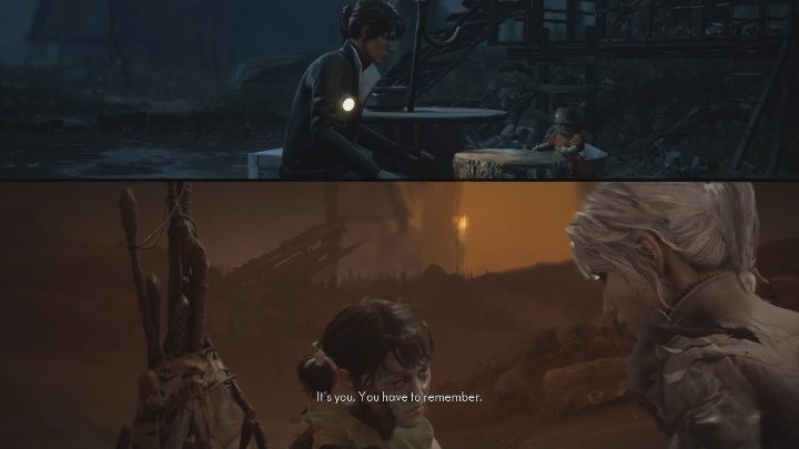 Sadness chwilę z Tobą porozmawia, po czym znowu zniknie bez słowa - The Medium: Warsztat - solucja, opis przejścia - The Medium - poradnik do gry