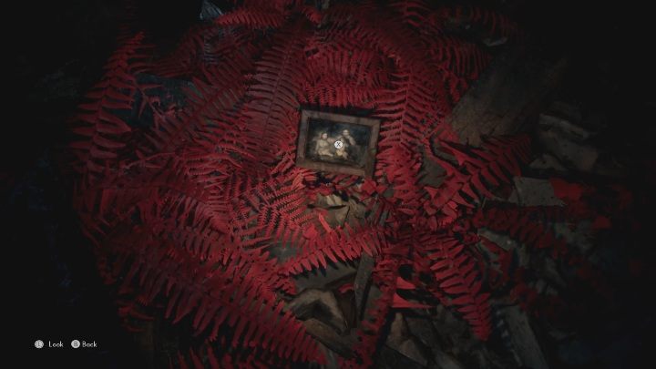 Fotografia rodzinna leży w liściach, zaraz przy zawalonym przejściu do kolejnej części mieszkania - The Medium: Dom Thomasa - solucja, opis przejścia - The Medium - poradnik do gry