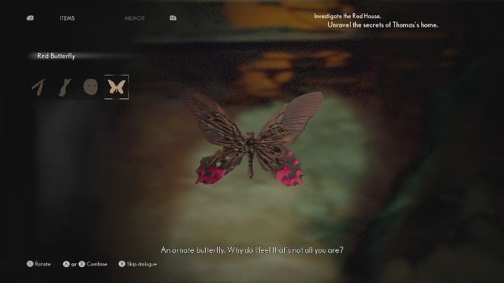 Czerwony motyl znajduje się na prawo od kominka - The Medium: Dom Thomasa - solucja, opis przejścia - The Medium - poradnik do gry