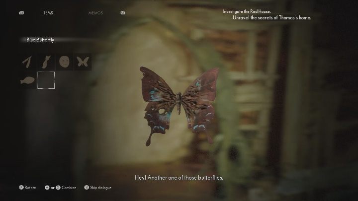 Niebieski motyl znajduje się pod tą skórą - The Medium: Dom Thomasa - solucja, opis przejścia - The Medium - poradnik do gry
