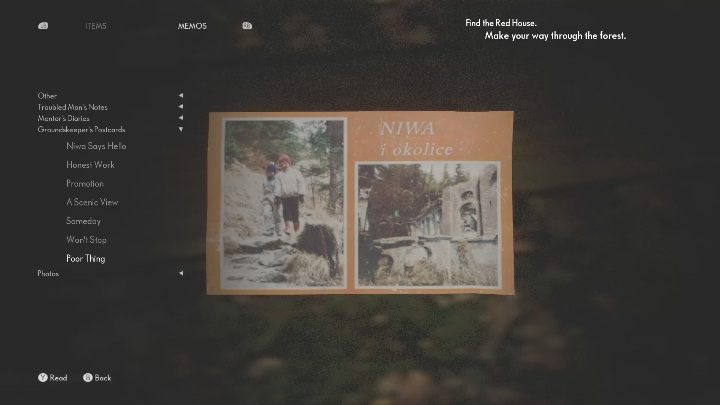 Aby zdobyć pocztówkę musisz zbadać ławkę, która leży bezpośrednio przy punkcie widokowym - The Medium: Pocztówki - lista wszystkich - The Medium - poradnik do gry