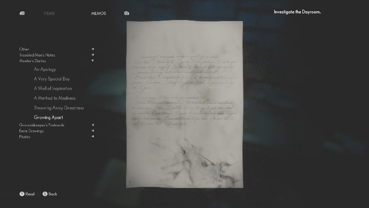 Kartkę z pamiętnika mentora znajdziesz na biurku, w pokoju, do którego dotrzesz używając klucza - The Medium: Pamiętnik mentora - wszystkie kartki, lista - The Medium - poradnik do gry