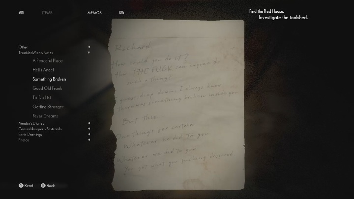 Aby zdobyć notatkę musisz podejść do szafki, na której leży walizka - The Medium: Notatki zatroskanego mężczyzny - lista wszystkich - The Medium - poradnik do gry