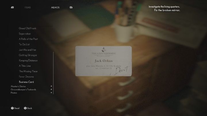 Notatkę zatroskanego mężczyzny znajdziesz w pokoju, na biurku - The Medium: Notatki zatroskanego mężczyzny - lista wszystkich - The Medium - poradnik do gry