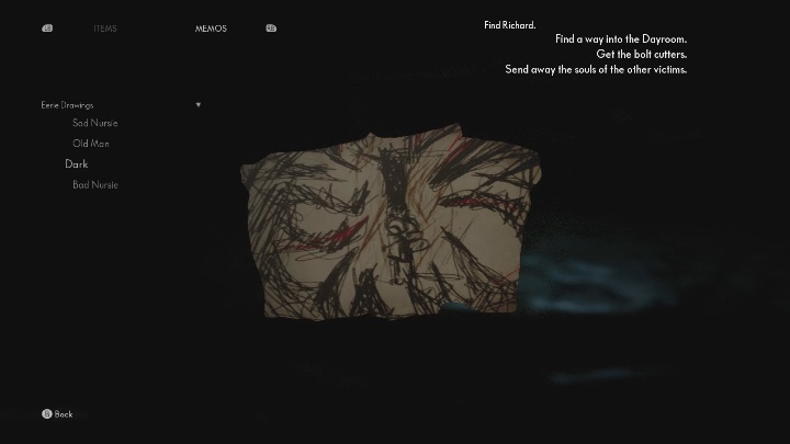 Aby dostać się do obrazka musisz po prostu podejść do końca pomieszczenia (bezpośrednio do miejsca, położonego naprzeciwko ułożenia kamery) - The Medium: Osobliwe rysunki - lista wszystkich - The Medium - poradnik do gry