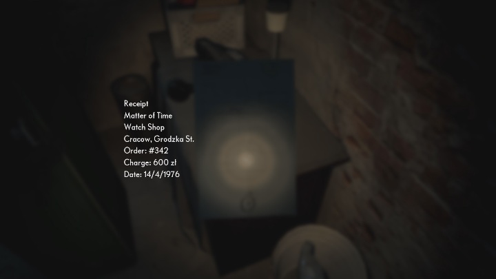 W lewej części piwnicy znajdziesz paragon za zegarek kieszonkowy - The Medium: Piwnica - solucja, opis przejścia - The Medium - poradnik do gry