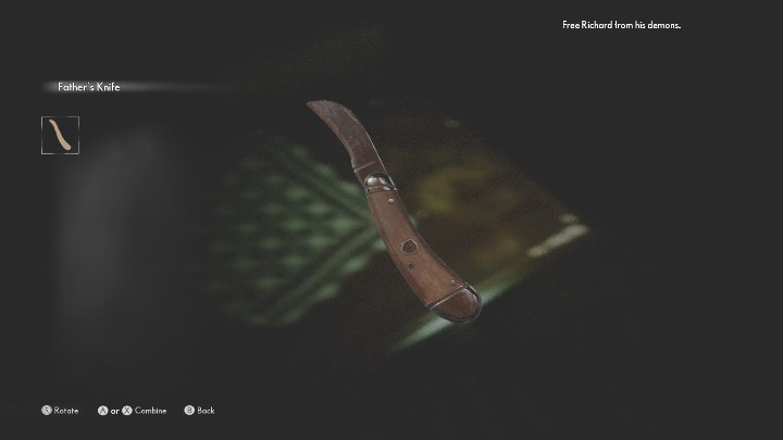 Zaraz po wejściu do domu znajdziesz pierwszy interesujący Cię przedmiot, na stoliku po lewej stronie leży nóż - The Medium: Dom Richarda - solucja, opis przejścia - The Medium - poradnik do gry