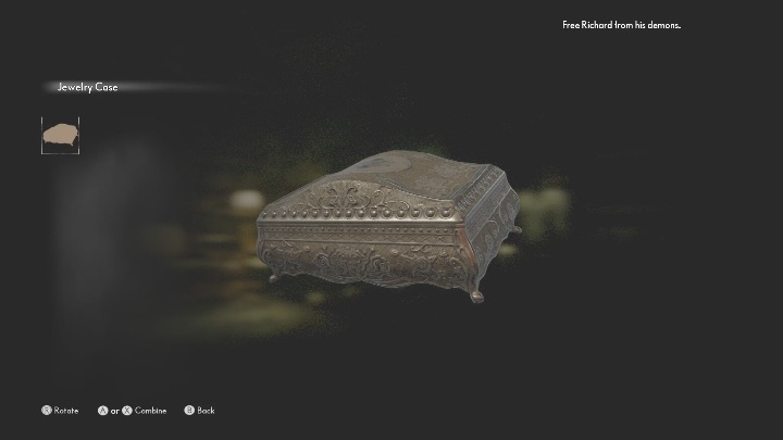 Wróć do drewnianego regału i podnieś pudełko na biżuterię - The Medium: Dom Richarda - solucja, opis przejścia - The Medium - poradnik do gry