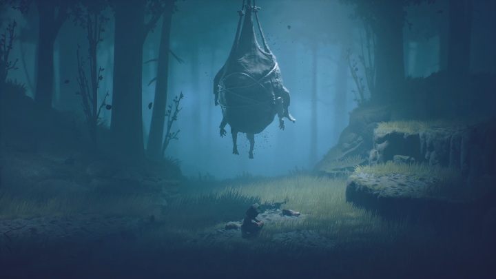 Idąc dalej natrafisz na nieprzyjemną dla oka pułapkę - Little Nightmares 2: Droga przez las - solucja, opis przejścia - Little Nightmares 2 - poradnik do gry