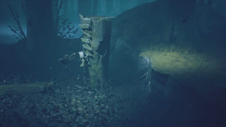 Na samym końcu musisz wskoczyć na deski, aby wejść na górę - Little Nightmares 2: Droga przez las - solucja, opis przejścia - Little Nightmares 2 - poradnik do gry