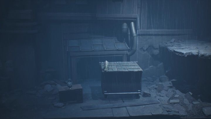 Aby przedostać się dalej musisz przesunąć kontener tak, aby przylegał jak najbliżej prawej krawędzi - Little Nightmares 2: Ucieczka ze szkoły - solucja, opis przejścia - Little Nightmares 2 - poradnik do gry