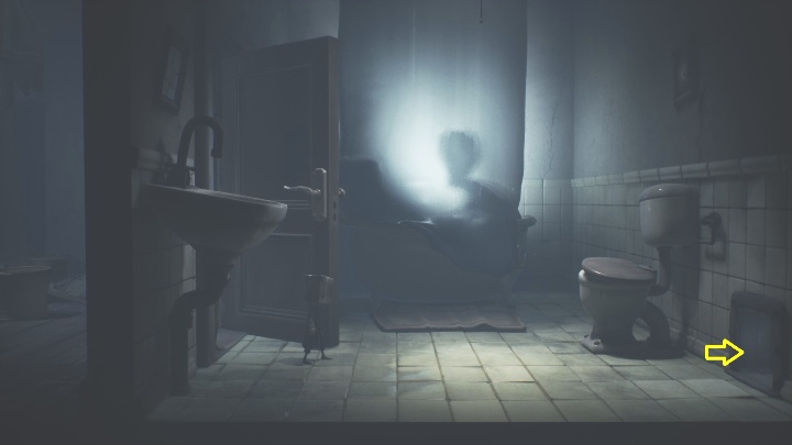 Twoim kolejnym zadaniem jest otwarcie drzwi do łazienki - Little Nightmares 2: Przejście przez miasto - solucja, opis przejścia - Little Nightmares 2 - poradnik do gry