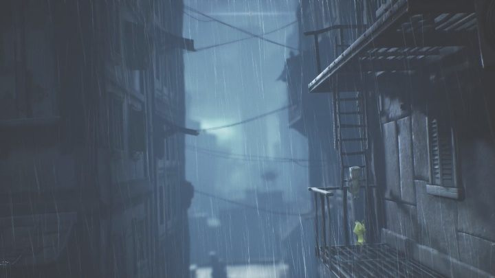 Następnie czeka Cię chwila wdrapywania się po drabinach - Little Nightmares 2: Przejście przez miasto - solucja, opis przejścia - Little Nightmares 2 - poradnik do gry