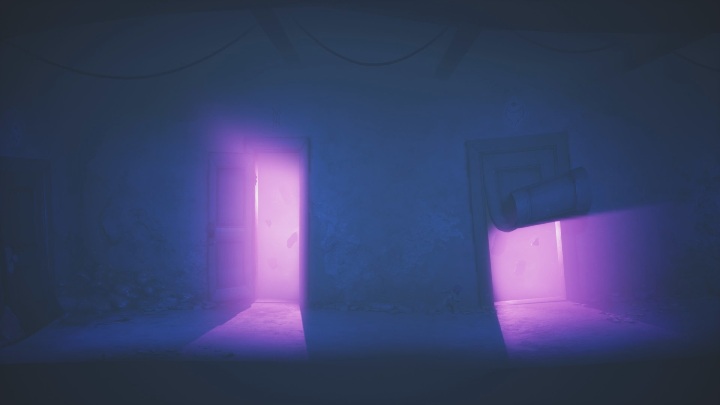 Gdy przedostaniesz się dalej musisz wbiec w środkowe drzwi - Little Nightmares 2: Zagadki z drzwiami - solucja, opis przejścia - Little Nightmares 2 - poradnik do gry