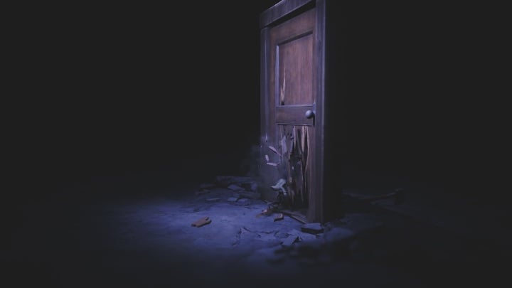 Wyrwij siekierę z drzwi, a następnie zniszcz je, aby przedostać się dalej - Little Nightmares 2: Six - solucja, opis przejścia - Little Nightmares 2 - poradnik do gry