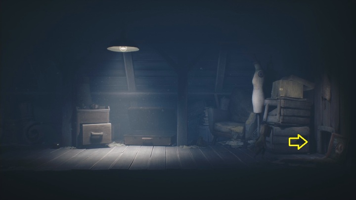 Gdy Nom otworzy przejście, dalej przebiegnij za nim do kolejnej części tego piętra - Little Nightmares 2: The Nomes Attic - solucja, opis przejścia - Little Nightmares 2 - poradnik do gry