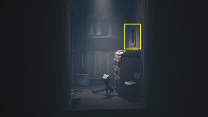 Odłóż broń, wdrap się na szafkę (po uchwytach), a następnie przejdź przez szyb wentylacyjny - Little Nightmares 2: Szkoła - solucja, opis przejścia - Little Nightmares 2 - poradnik do gry