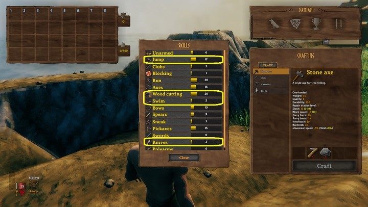 Umiejętności nie spadają równomiernie, największą szansę na stratę mają te cechy, które mamy wyćwiczone najlepiej - Valheim: Rozwój postaci - Valheim - poradnik do gry