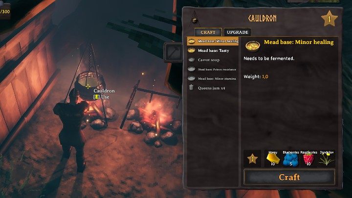 Miodową bazę do przygotowania mikstury leczniczej można ugotować w kociołku (Cauldron) - Valheim: Mniszek lekarski/Dandelion - gdzie znaleźć, do czego użyć? - Valheim - poradnik do gry