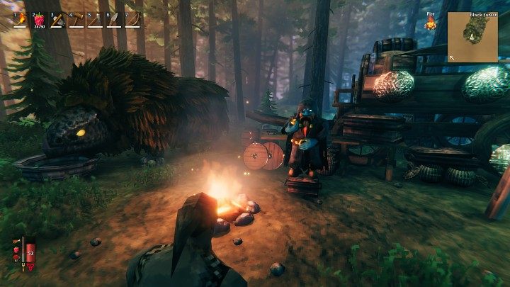 Na obszarze Black Forest (czarnego lasu) możesz spotkać handlarza o imieniu Haldor - Valheim: Limit udźwigu - jak zwiększyć? - Valheim - poradnik do gry